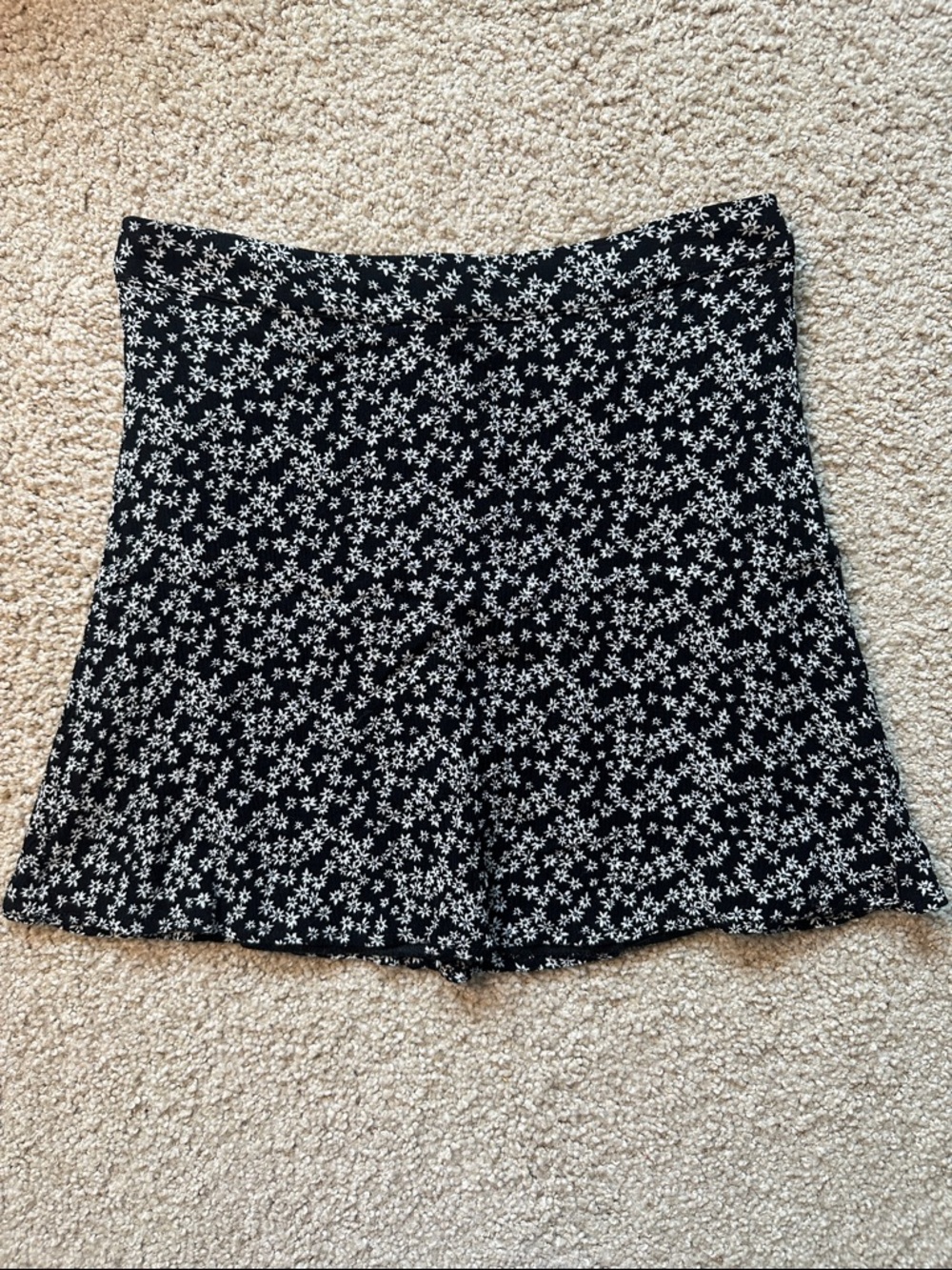 Black floral skirt